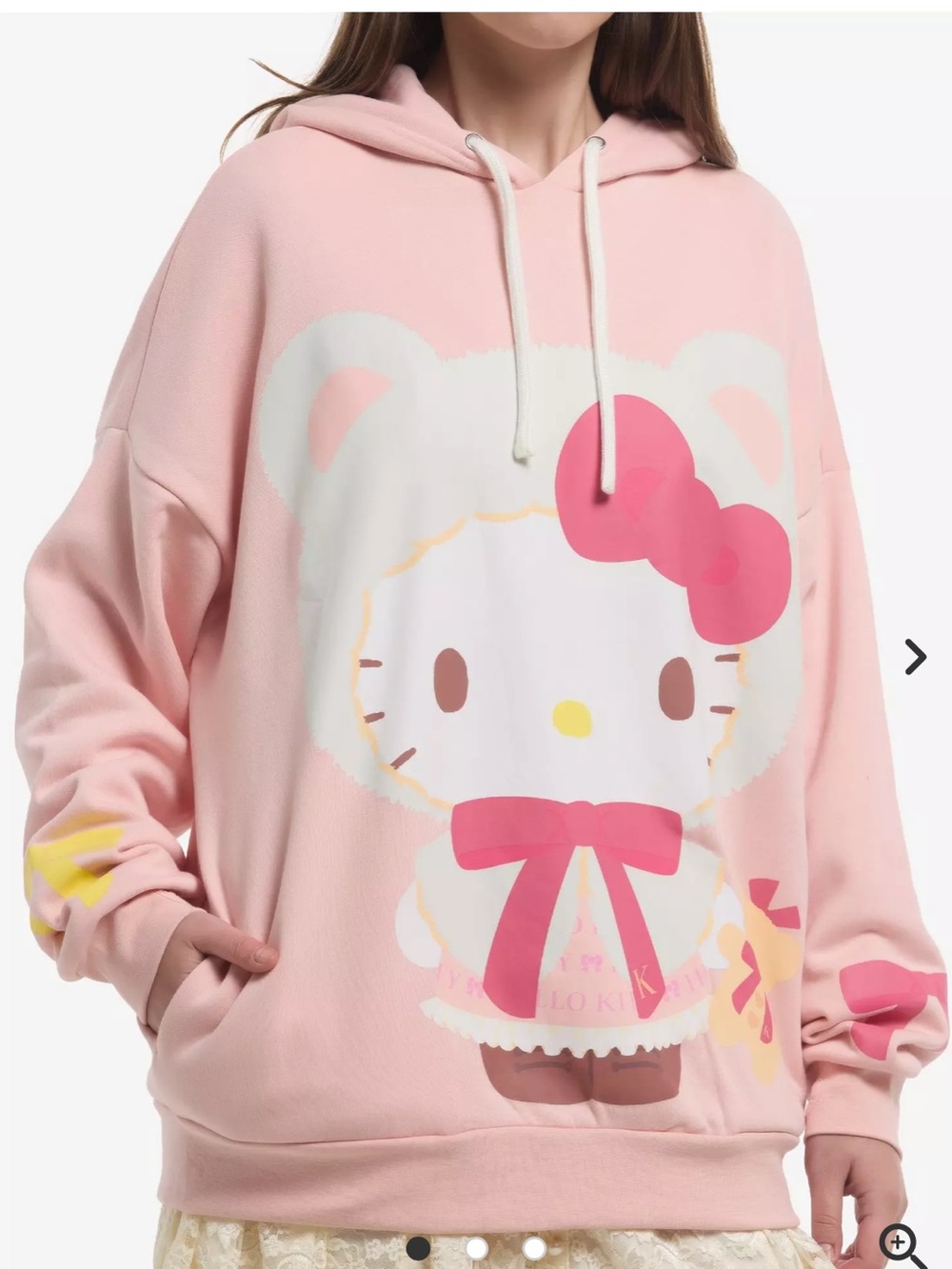 Hello Kitty & Mimmy Cozy Bear Girls Oversized Hoodie (M)
